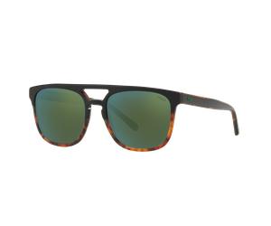 Polo Ralph Lauren Hombre Sunglass PH4125 - Color del Marco: Negro brillante sobre Jerry y Havana, Color de la Lente: Flash verde