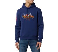 Polo Ralph Lauren Hoodie Triple Pony Sudadera Con Capucha Fleece 3XL Azul