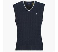 Polo Ralph Lauren Jersey PULL SANS MANCHE MAILLE TORSADEE in Marino EU S