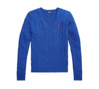 Polo Ralph Lauren - Kimberly V-neck Cable Knit Sweater - Knitwear - Mujer - Azul - XS -