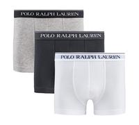 POLO RALPH LAUREN Lote de 3 calzoncillos boxer de algodón elástico. Color Negro + Gris Jaspeado + Blanco