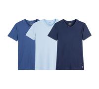 POLO RALPH LAUREN Lote de 3 camisetas slim-fit de cuello redondo. Color Azul + azul claro + azul marino