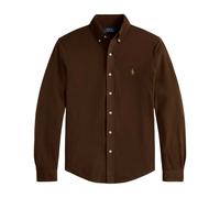 Brown Camisa oxford teñida en prenda XXL