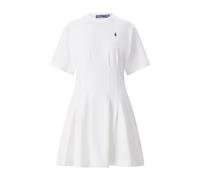 Polo Ralph Lauren- Mini vestido de algodón de manga corta- Dresses- Mujer- Blanco- S- Mini vestido de algodón de manga corta