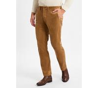 Brown Pantalón de pana elástica Straight Fit 31
