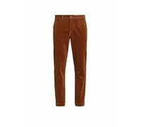 Brown Pantalón de pana elástica Straight Fit 32