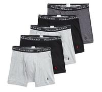 Polo Ralph Lauren Calzoncillos Tipo bóxer de Ajuste clásico, Paquete de 5 (Surtido Gris), Gris Variado, L