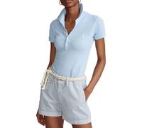 POLO RALPH LAUREN Polo de manga corta de algodón elástico. Color azul cielo