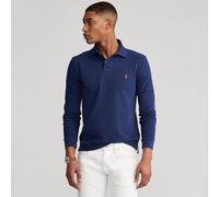 POLO RALPH LAUREN Polo de piqué entallado de manga larga. Color Azul Oscuro