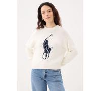 Polo Ralph Lauren Pull à col rond Big Pony en laine M Blanco