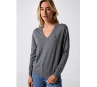 Polo Ralph Lauren Pull col en V en coton XL Gris