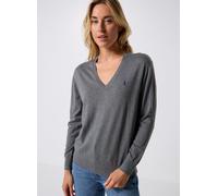 Polo Ralph Lauren Pull col en V en coton XS Gris