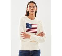 Polo Ralph Lauren Pull drapeau à col rond en coton S Beige