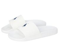 Polo Ralph Lauren Sneakers, Sandalia Deslizante Hombre, Blanco/Azul Marino, 45.5 EU