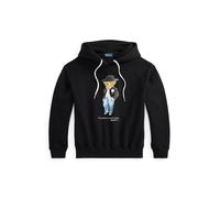 Black Sudadera de felpa con Polo Bear festivo XXS