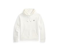 White Sudadera con capucha de punto doble S