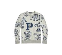 Polo Ralph Lauren- Sudadera Deportiva de Algodón con Gráfico- Knitwear- Hombre- Blanco- S- Sudadera Deportiva de Algodón con Gráfico