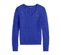 Polo Ralph Lauren - Suéter con cuello en V de punto trenzado - Knitwear - Mujer - Azul - L -