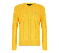 Polo Ralph Lauren- Suéter con Cuello Redondo y Textura Trenzada- Knitwear- Hombre- Amarillo- L- Suéter con Cuello Redondo y Textura Trenzada