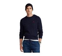 Polo Ralph Lauren- Suéter de Algodón con Punto Trenzado- Knitwear- Hombre- Azul- L- Suéter de Algodón con Punto Trenzado