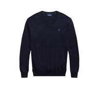 Polo Ralph Lauren- Suéter Polo de Punto con Cuello en V Slim Fit- Knitwear- Hombre- Azul- 2XL- Suéter Polo de Punto con Cuello en V Slim Fit