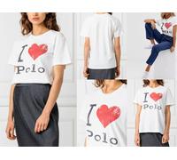 Polo Ralph Lauren T-Shirt Big Heart Algodón Aflojado Suelto Cuello Redondo S