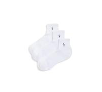 Polo Ralph Lauren Tech Athletic Quarter Socks 3-Pack, One Size, White