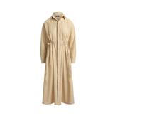 Polo Ralph Lauren - Vestido Camisero Midi de Algodón con Cinturón - Dresses - Mujer - Beige - 2XS -