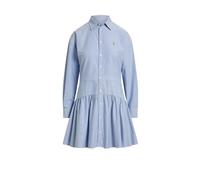 Polo Ralph Lauren- Vestido camisero mini con volantes- Dresses- Mujer- Azul- XS- Vestido camisero mini con volantes