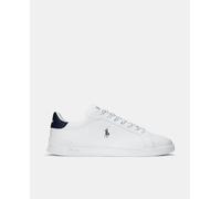 Polo Ralph Lauren Zapatillas de hombre tipo casco bajas con detalle de logotipo lateral y talón negro. Blanco 43