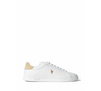 POLO RALPH LAUREN Zapatillas de piel Heritage Court. Color blanco/beige