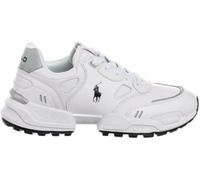 POLO RALPH LAUREN Zapatillas Deportivas para Hombre, Blanco con Gris, Suela Negra, Estilo Casual Atlético Talla 46