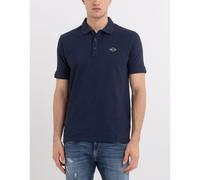 Polo recto de manga corta Hombre Talla L. Color Azul