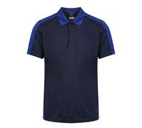 Regatta Contrast Quick Wicking Button Neck Polo Shirt T-Shirts/Polos/Vests, Hombre, Navy/New Royal, XXL