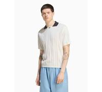 Polo Relaxed adidas Originals Cable Knit para hombre Blanco XS