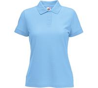 Polo-Shirt * Lady-Fit 65/35 Polo * Fruit of the Loom Blu pastello Large