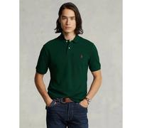 Polo slim de punto piqué con logo bordado Hombre Talla S. Color Verde