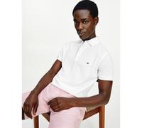 Polo slim stretch, cuello con 3 botones Hombre Talla L. Color Blanco