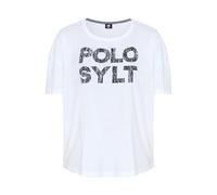 Polo Sylt Algodón con Logotipo de Efecto Desgastado Camiseta, Bright White, 36 para Mujer