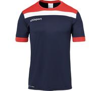 Uhlsport Offense 23 Shirt Shortsleeved Camiseta De Fútbol para Hombre, Hombre, Azul Marino/Rojo/Blanco, M