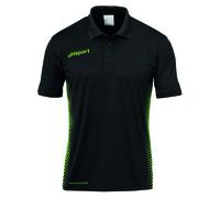 Uhlsport Score Polo Shirt Camiseta De Entrenamiento, Hombre, Negro/Verde Fluor, S
