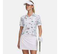 Polo Under Armour Drive Golf Trip para mujer Blanco / Rack Verde / Blanco XS