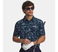 Under Armour Polo de golf con estampado Matchplay para hombre, Azul marino/azul neblina/blanco, XX-Large