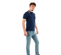 POLO UOMO FRED PERRY DOPPIA RIGA FRNAVY/ICE CREAM