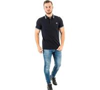 POLO UOMO FRED PERRY M3600 BLK/CYBLU/LGTRST