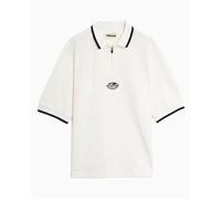 Polo Zip-Up Metalwood Studio World Class para hombre Blanco L