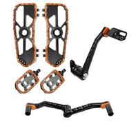 POLOFZFGKZ Para Harley Touring Street Road Glide FLHX FLTRX ST 117 121 2014-2025 Kits De Palanca De Freno Y Estriberas Para Motocicleta Estriberas para Motocicleta(Black Orange)