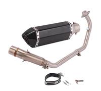 POLOFZFGKZ Para VOGE Sfida SR1 125 ADV Tubo De Conexión Central Delantero Del Escape Para Motocicleta Motocicleta Tubo de enlace central(E 1)