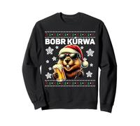 Polonia Bober Kurwa Meme Navidad Polaco Cerveza Bober Sudadera