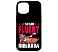 Polonia I Speak Fluent Kielbasa Bandera polaca Carcasa para iPhone 15
